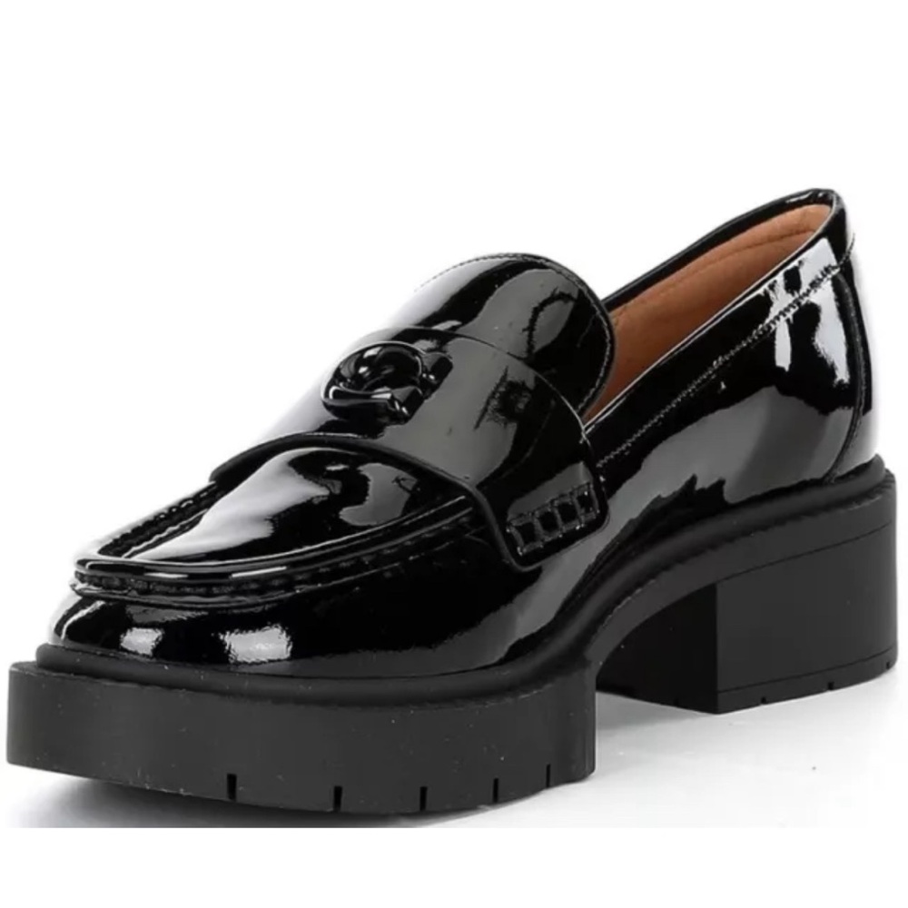 Brand New Patent Leather Coach Lug loafers